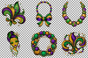 Watercolor Mardi Gras Beads Clipart, an Illustration by Sublimation Artist (Thumbnail 4 of 6)