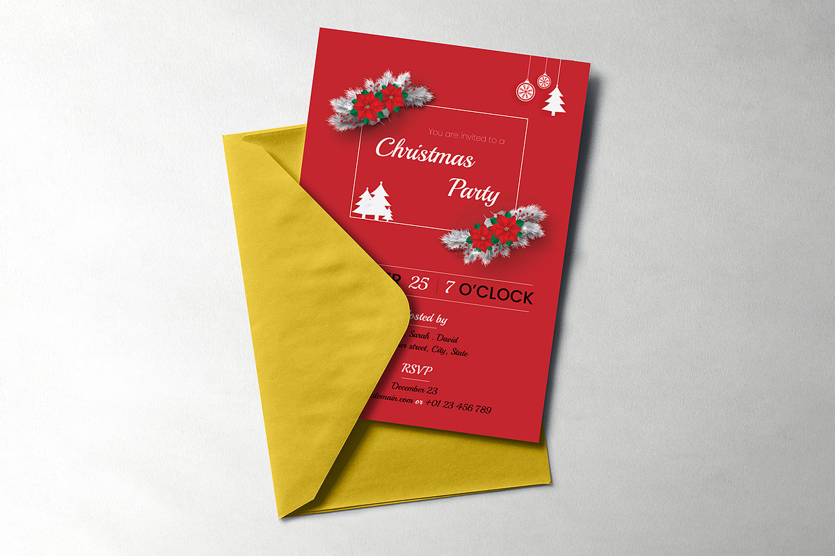 10 Christmas invitation templates, an Invitation Template by Andit themes (Photo 10 of 13)