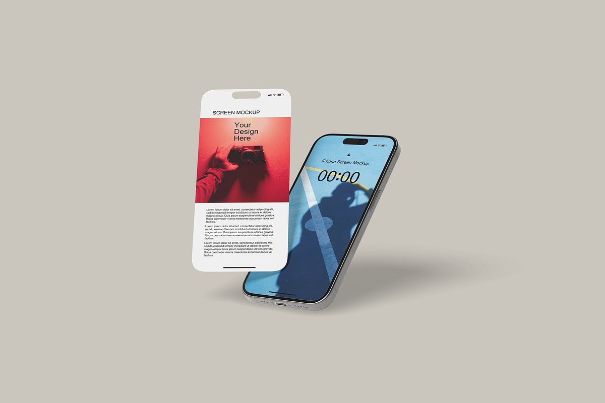 Phone Screen Mock-up, an iPhone Mockup by Lxadesign (Photo 5 of 11)