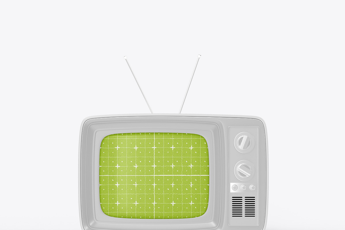 Vintage Portable TV with Old Video E, a Product Mockup by OneVectorStock (Photo 2 of 19)