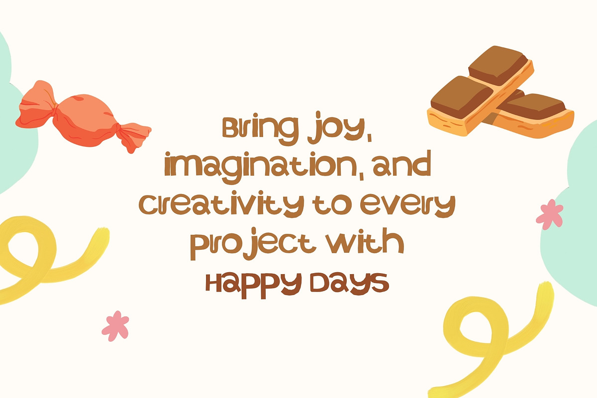 Happy Days - Handmade Cutout Font, a Sans Serif Font by HipFonts (Photo 8 of 9)