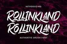 Rollinkland - Authentic Brush Font