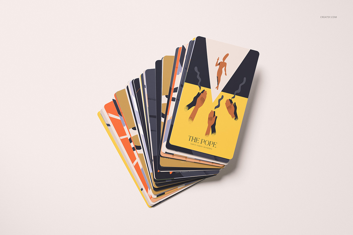 Tarot Cards Mockup Bundle, a Merchandise Mockup by creatsy5 (Photo 30 of 42)