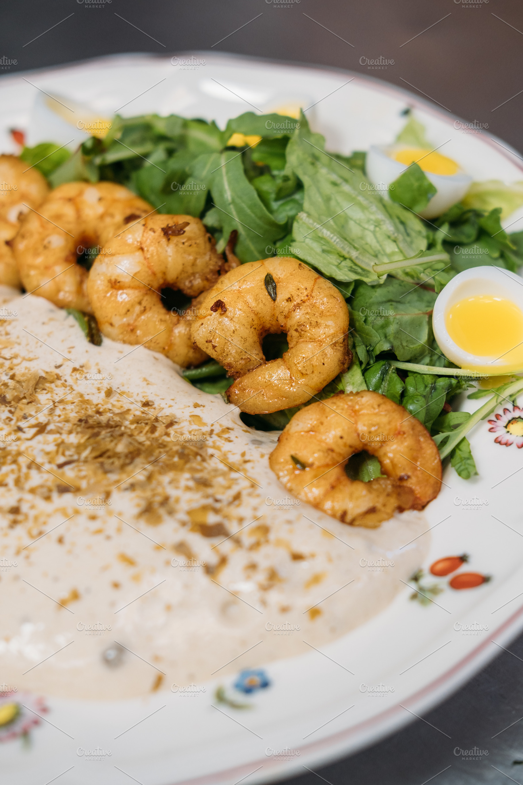 Healthy appetizer tasty salad meal prawn whipped, a Food & Drink Photo by Photo Drive Studio
