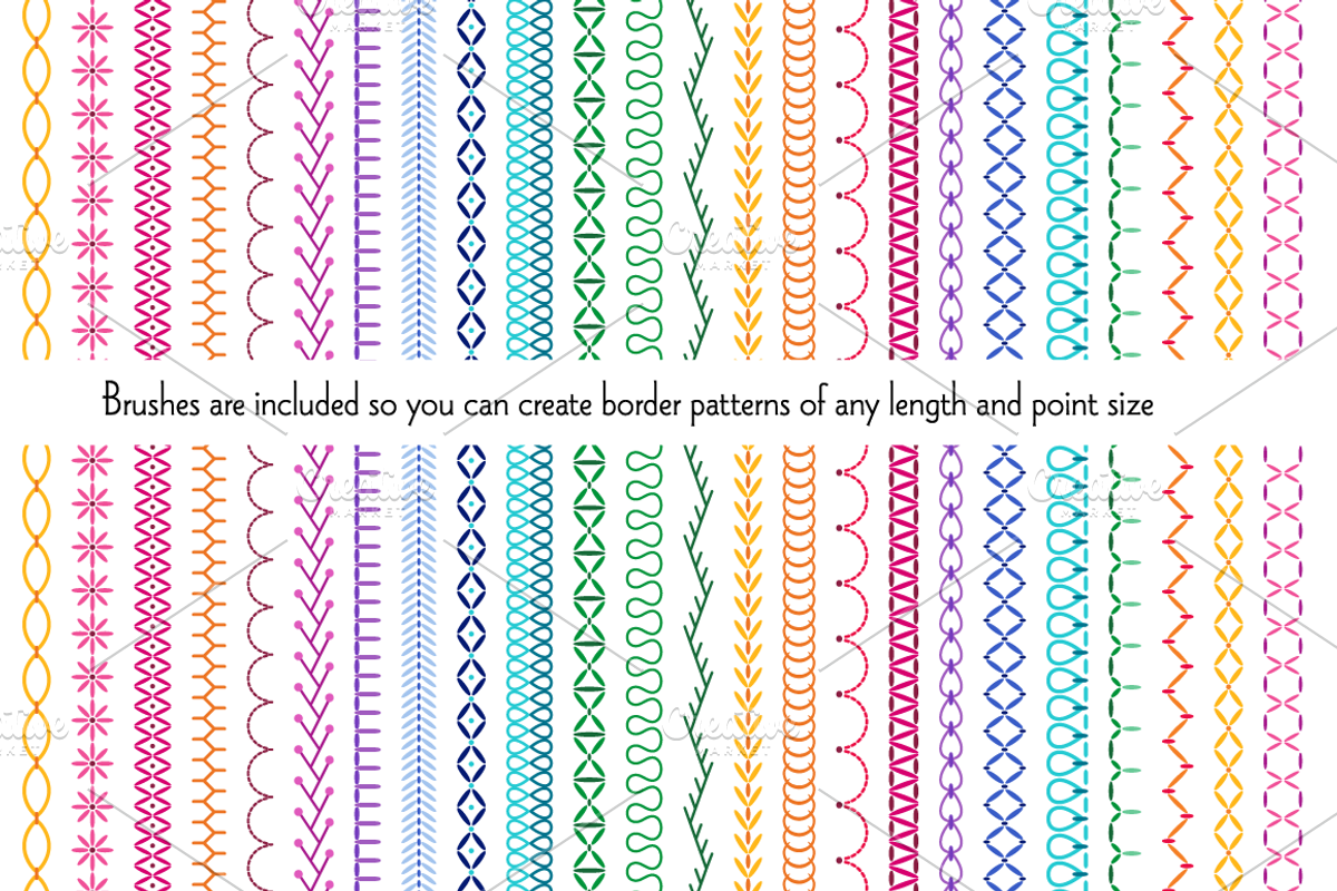 Embroidery Stitch Circle Frames, a Pattern Graphic by Melissa Held Designs (Photo 3 of 4)