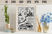Stencil Vintage Car Timeless City, an Object Illustration by MARYCRAFTIRIA (Thumbnail 3 of 3)