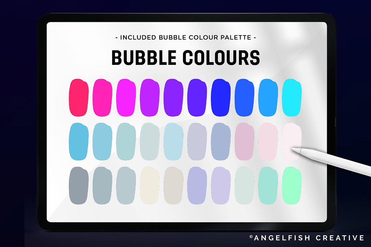 Glossy Bubbles Procreate Brush Set, a Brush Add-On by AngelfishCreative (Photo 7 of 8)