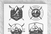 Large winter + ski labels set, an Illustration by 1baranov (Thumbnail 1 of 5)