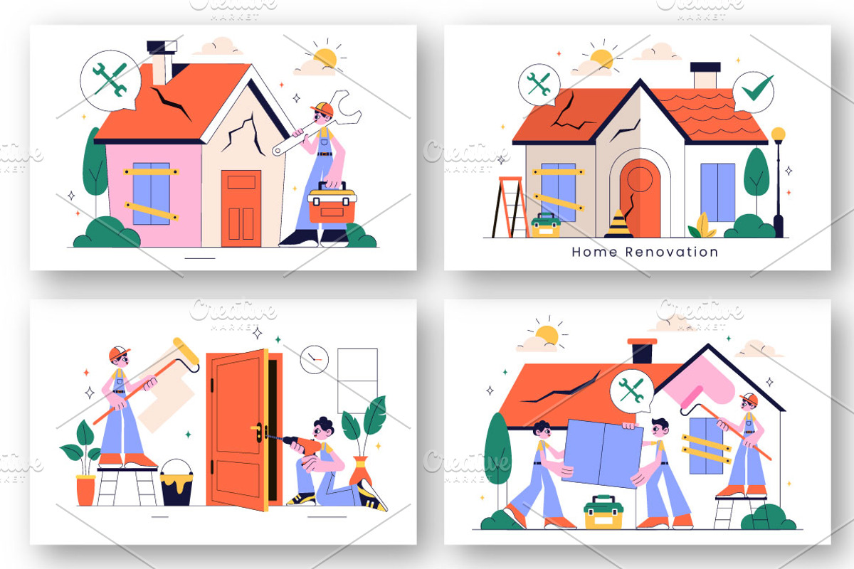 10 Home Renovation or Repair Service, a Work Illustration by denayunebgt (Photo 2 of 4)