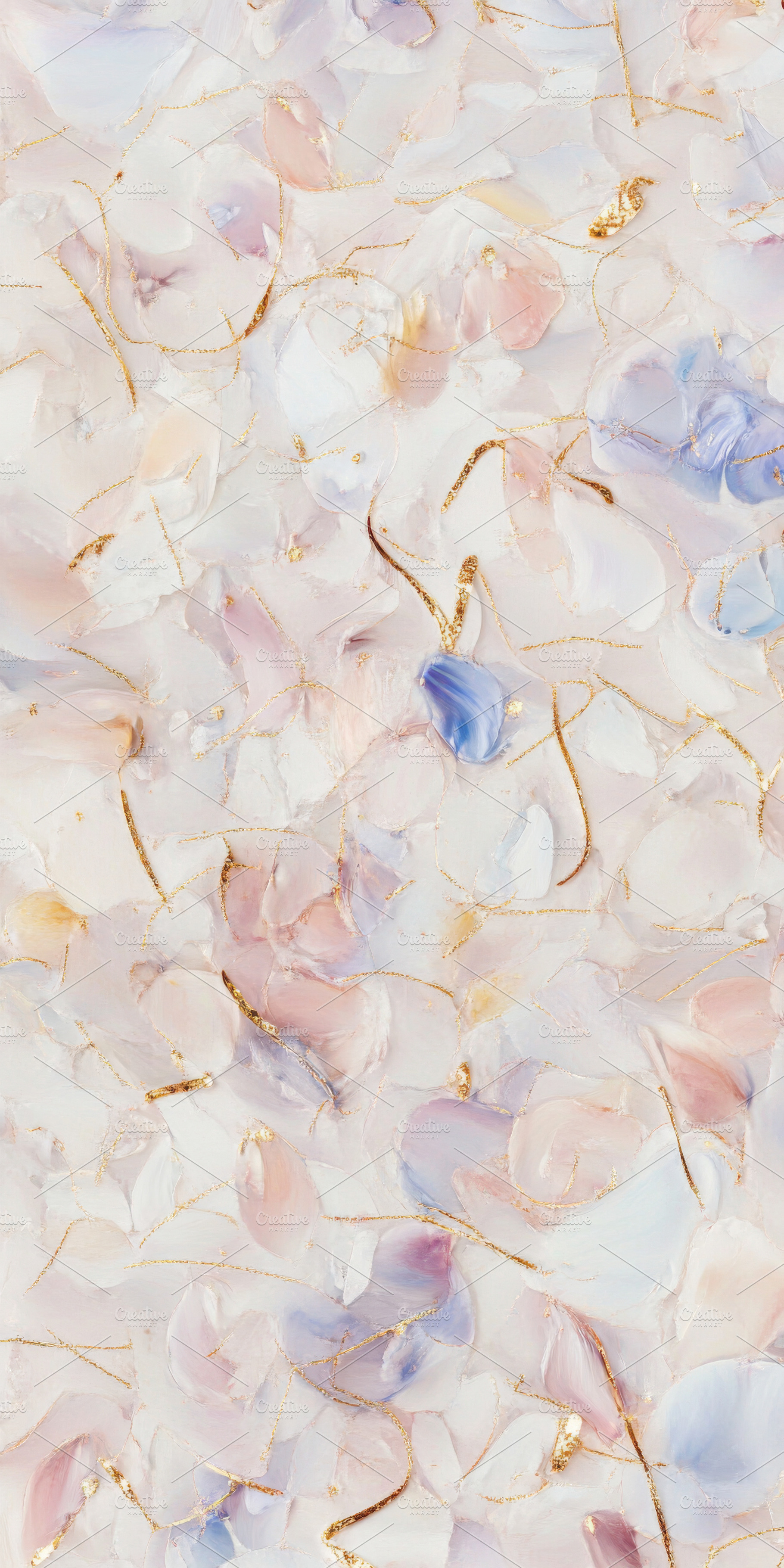 Abstract pastel floral pattern with, a Photo by Dvoevnore photos
