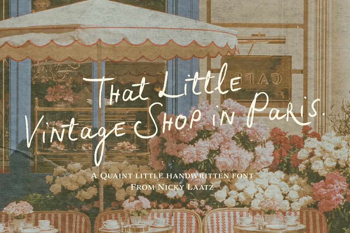 Little Vintage Shop Font, a Handwritten Font by Nicky Laatz (Photo 1 of 22)