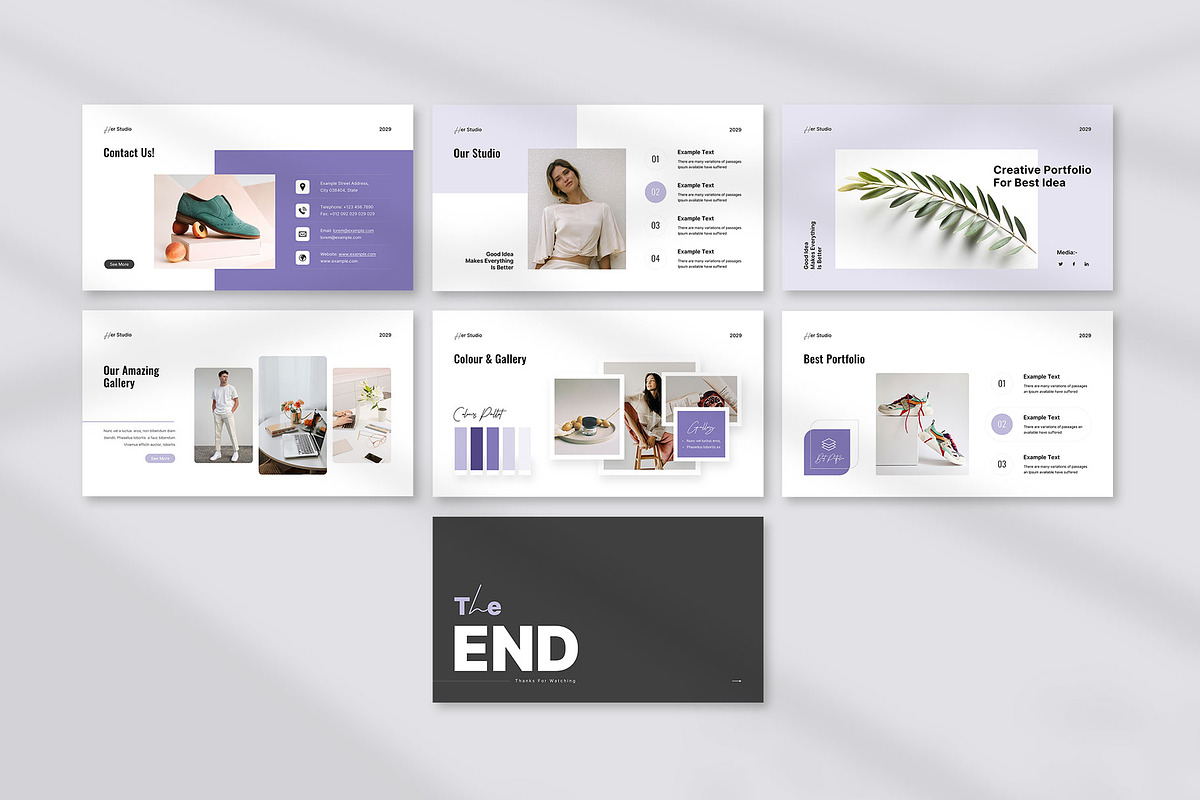 Portfolio Presentation Template, a Presentation Template by KreateTribe (Photo 3 of 5)