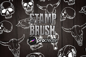 Skull Brush Stamp