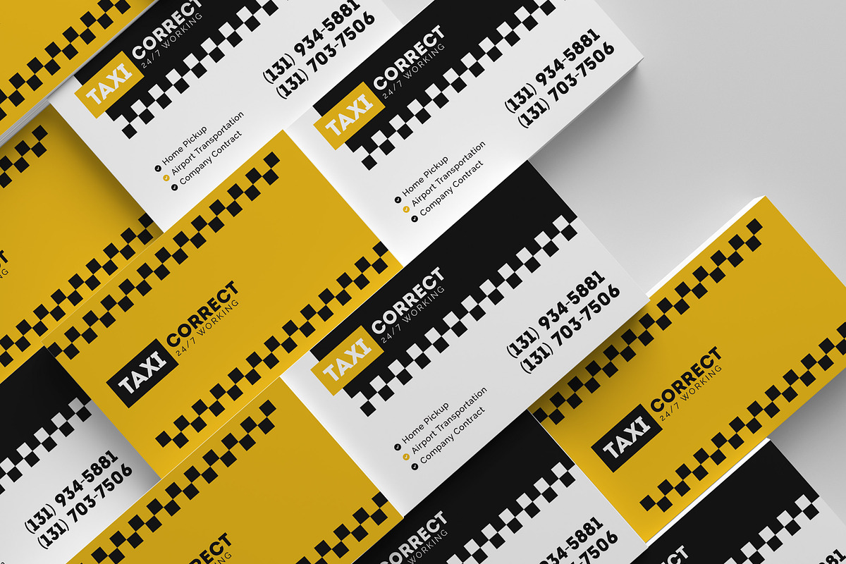 Taxi Business Card Template, a Business Card Template by Radomir (Photo 2 of 2)
