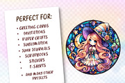 Stained Glass Witch Sublimation, a Work Illustration by Dream Creation (Thumbnail 2 of 5)