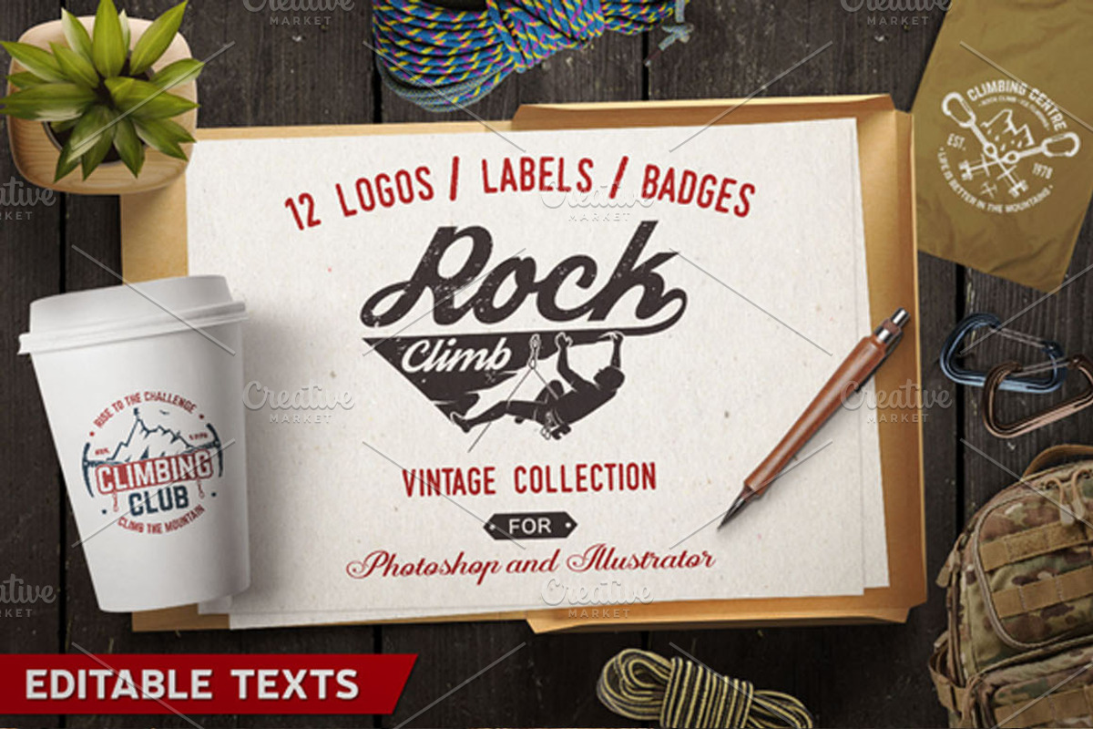 Vintage Adventure Logo Bundle, a Branding & Logo Template by sivVector (Photo 3 of 8)