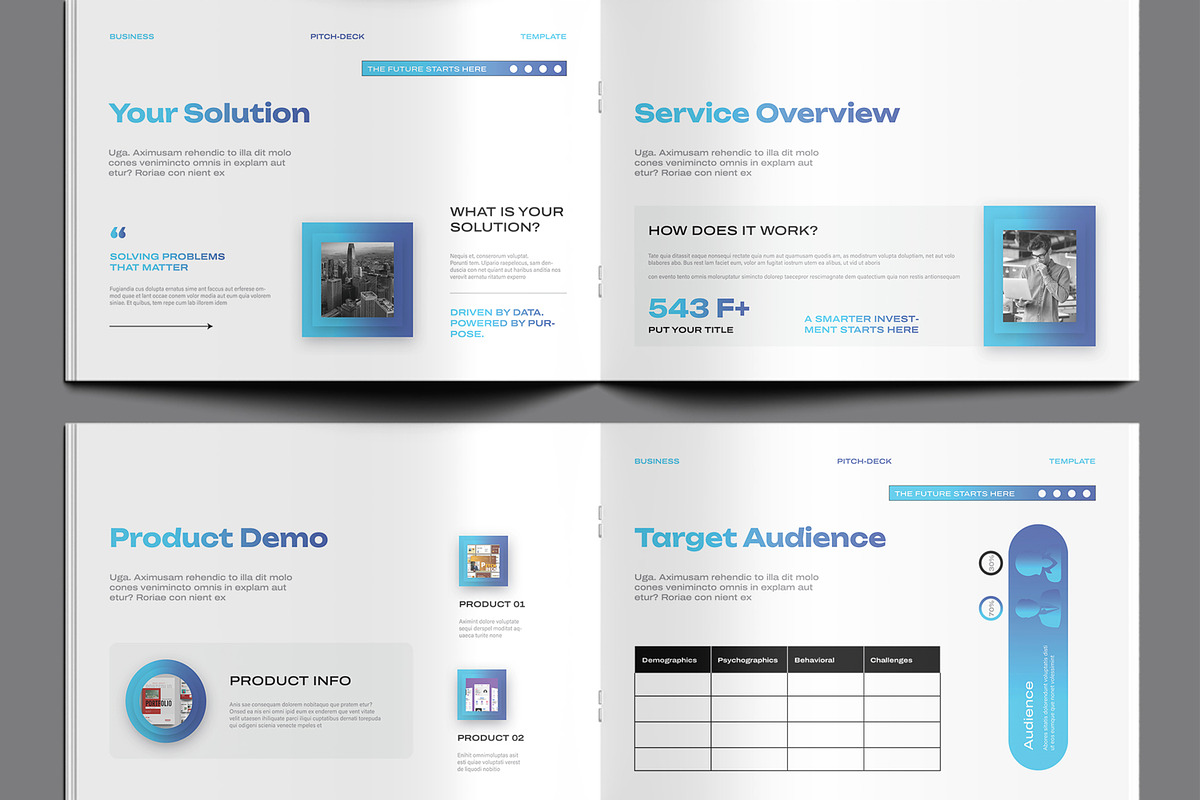 Business Pitch Deck Book Template, a Brochure Template by MightyDesign (Photo 4 of 9)