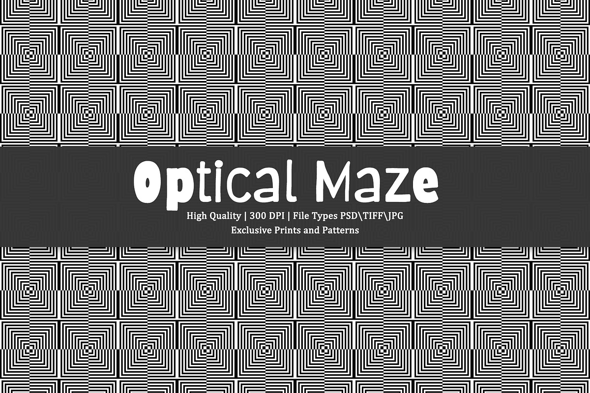 Optical Maze Prints & Patterns, a Pattern Graphic by GND ART STUDIO (Photo 1 of 8)