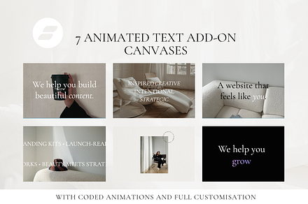 Animated Text – Showit Canvas Add-On, a Websites & App Template by Elska Studiø