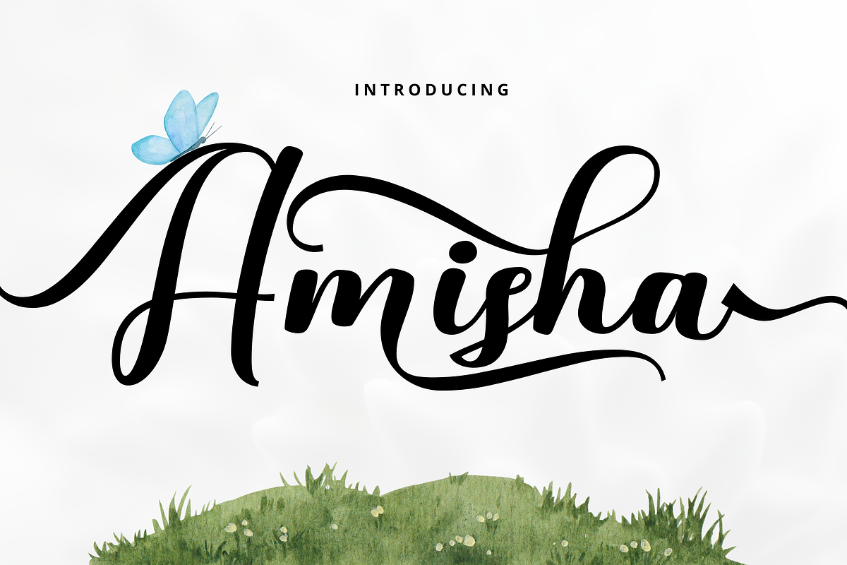 Amisha, a Script Font by Gatype (Photo 1 of 9)