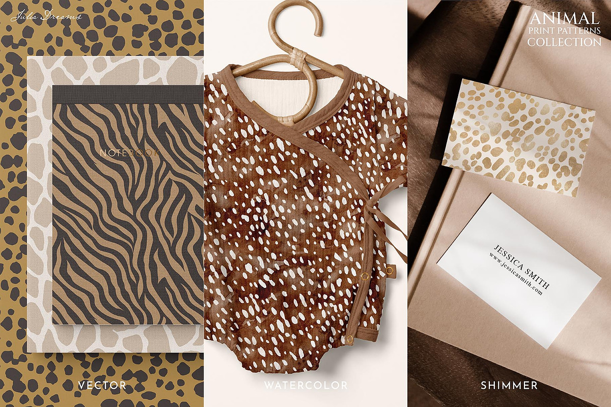 Animal Print Seamless Patterns, a Pattern Graphic by Julia Dreams (Photo 2 of 11)