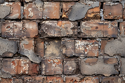 Background of old and cracked brick wall, a Background Photo by AlyaAnd