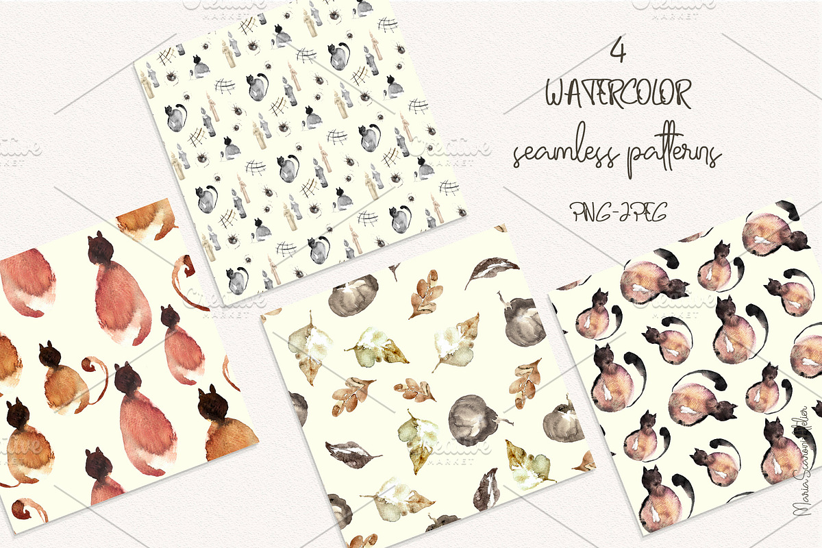 Spooky Season - Watercolor Clipart, a Seasonal Illustration by MariaScaroniAtelier (Photo 7 of 9)