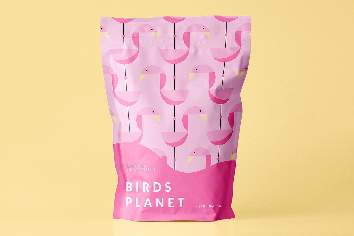 Birds Planet Geometric Patterns, a Pattern Graphic by Designnina Shop (Photo 4 of 12)