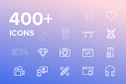 400+ Vector Icons pack, UI, Media, an Icon by Samoylov (Thumbnail 1 of 2)