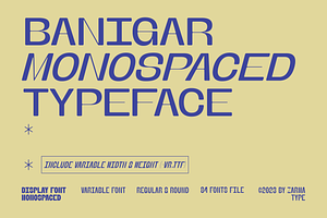 Banigar - Modern Display 84 Fonts