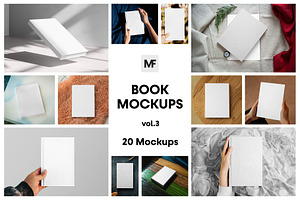 Various Book Cover Mockups vol.03