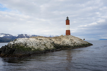 Lighthouse in ushuaia patagonia arg stock photograph