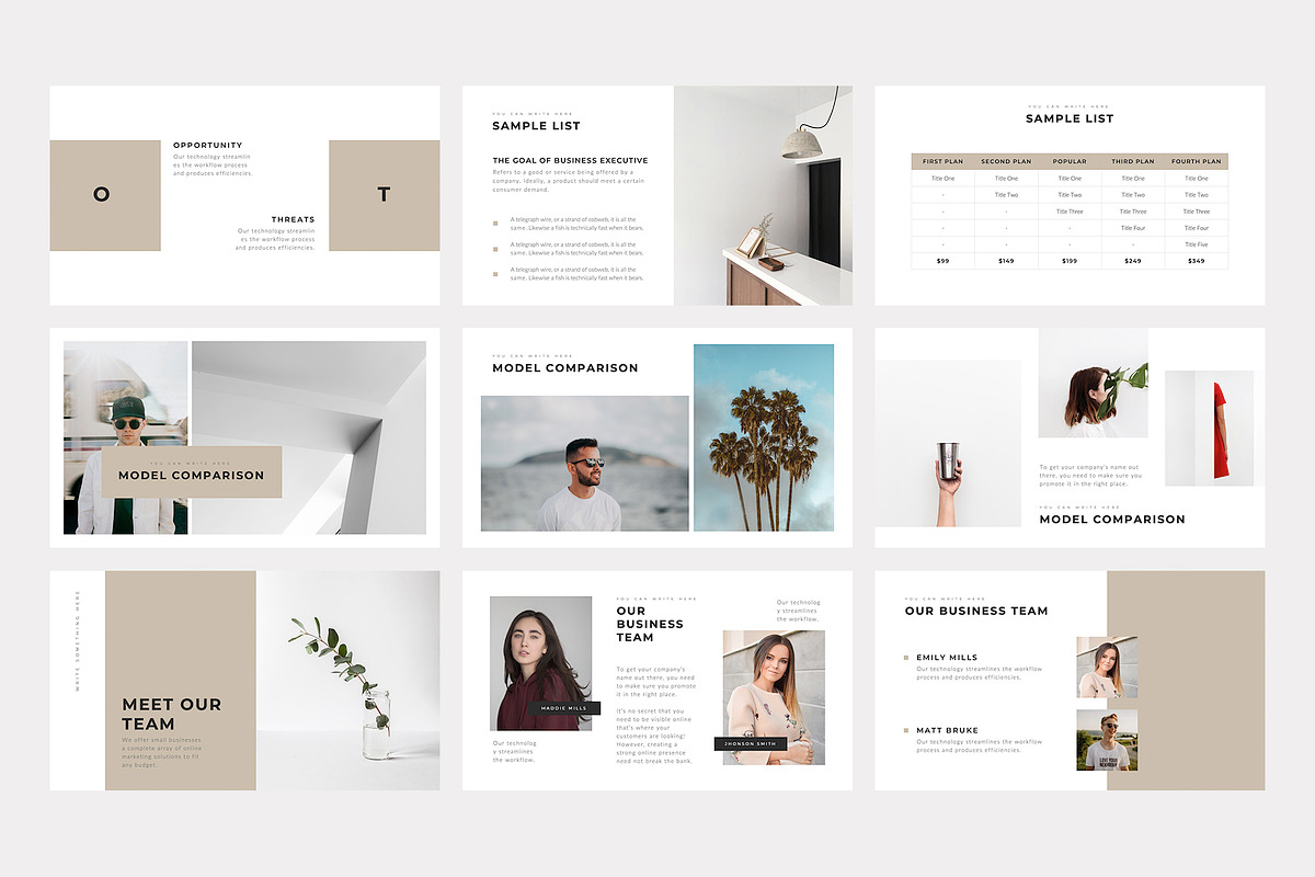 Boneti Minimalist PowerPoint, a Presentation Template by slidequest (Photo 4 of 18)