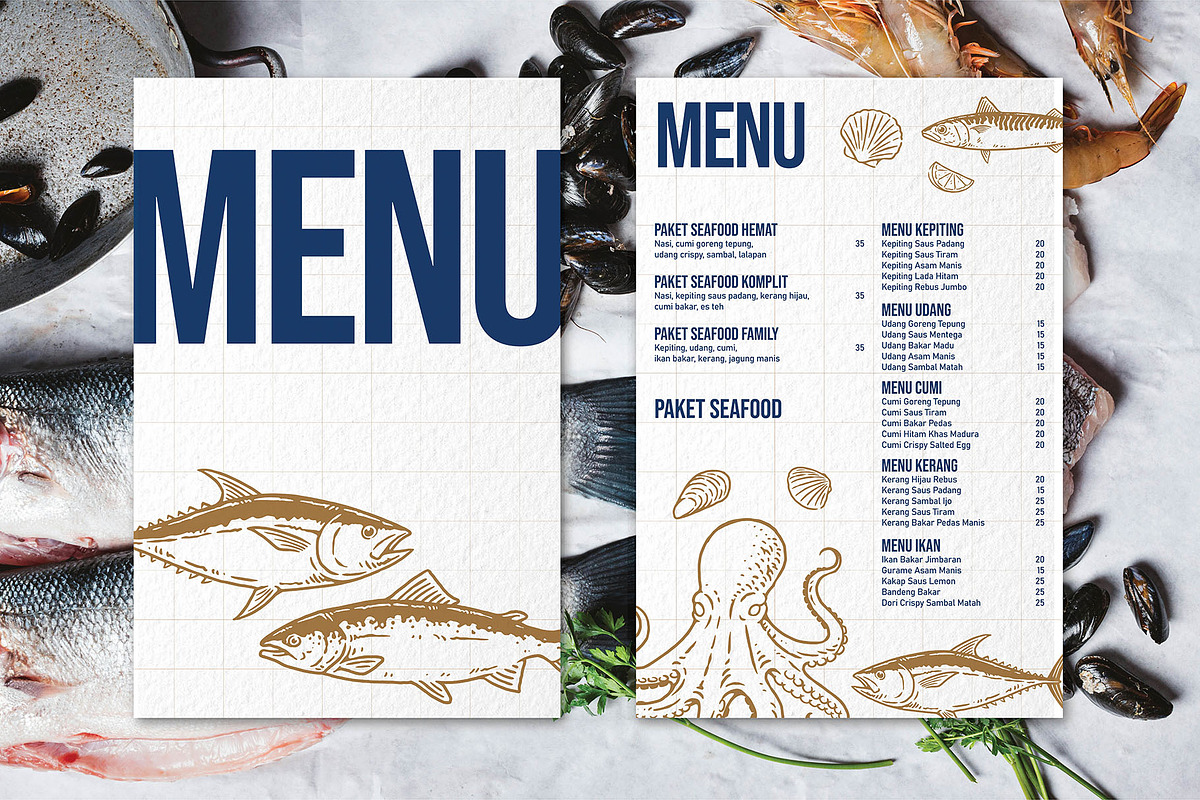 Seafood Illustrations Patterns, an Animal Illustration by Trape Graphic Studio (Photo 4 of 4)