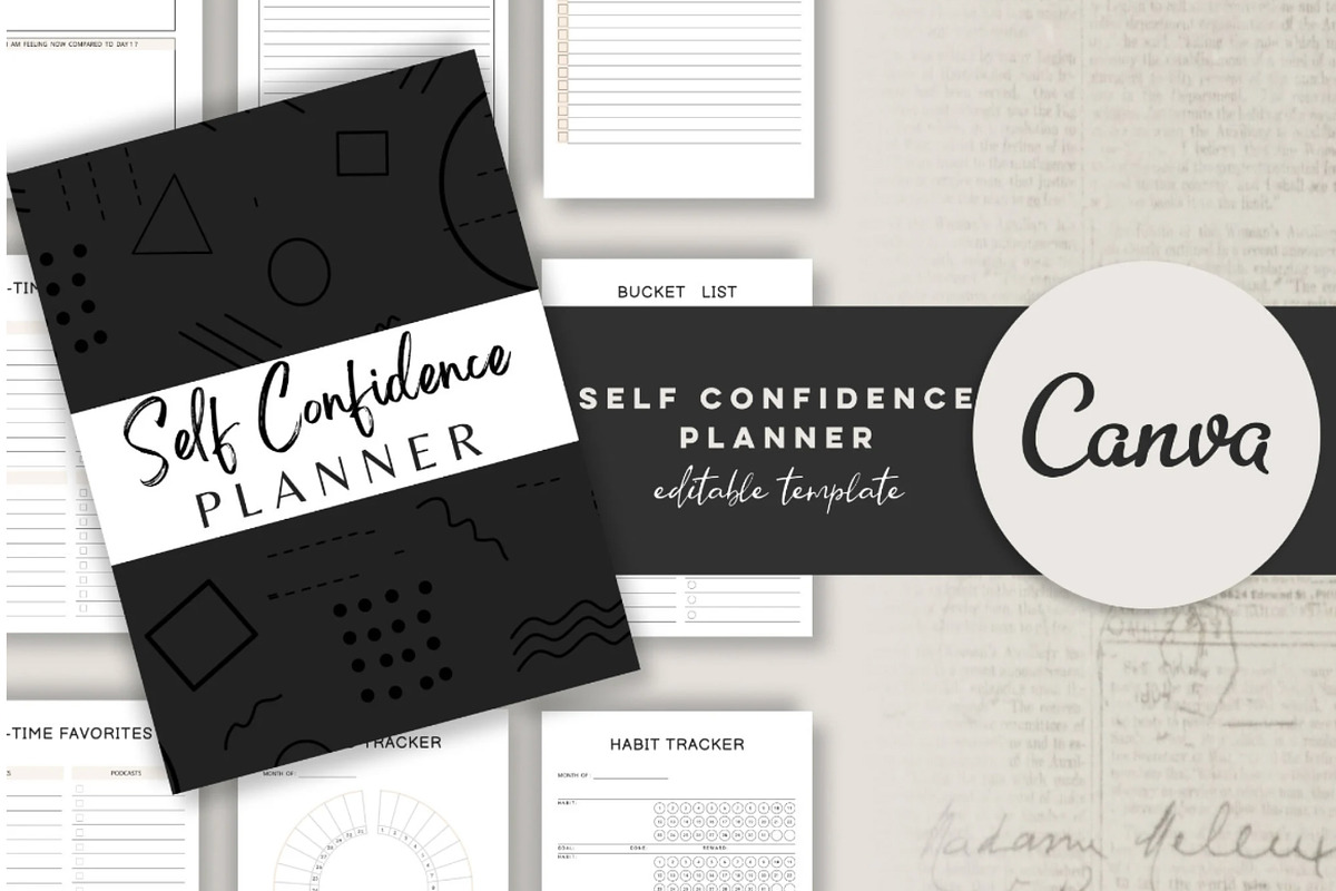 Printable Self Confidence Planner, a Stationery Template by Design House (Photo 1 of 9)