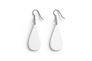 White Drop Earring Jewelry 3D Model, an Object 3D Model by rebrandy (Thumbnail 3 of 9)