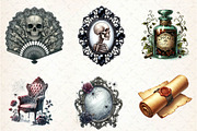 Antique Gothic Sublimation Clipart, an Illustration by CreationArt (Thumbnail 4 of 5)