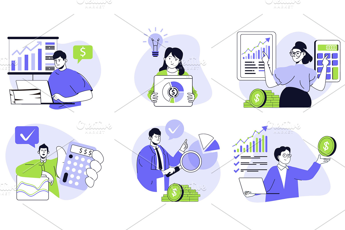 120 Flat Vector Illustrations, an Illustration by alexdndz (Photo 6 of 21)