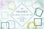 Frames glitter gold shapes elements, an Object Graphic by Ducatum (Thumbnail 1 of 4)