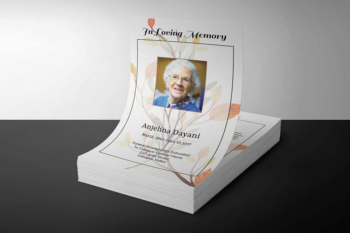 Funeral Prayer Card, a Card Template by Template Shop (Photo 3 of 4)