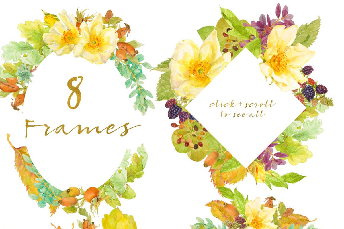 0406 Roses&Succulents&Fall Leaves, a Work Illustration by watercolorwild.graphics (Photo 4 of 10)