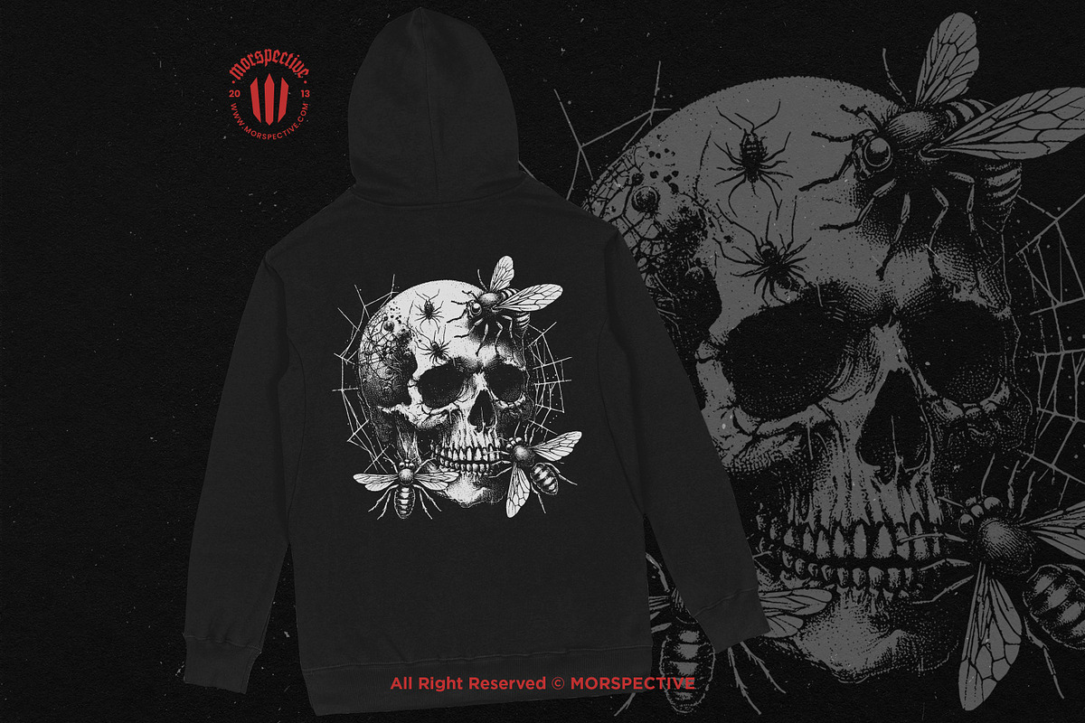 10 Bundle Dark Art Skull Insect, an Illustration by Morspective (Photo 4 of 7)