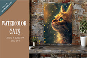 Watercolor cats. Wall art., a Decorative Illustration by KENO Mascots (Thumbnail 5 of 6)