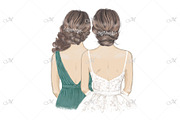 Bride & Bridesmaids Art Bundle, a Person Illustration by Maddy's Art & Mockups (Thumbnail 9 of 12)