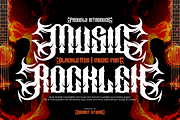 Music Rockleh - Music Font, a Blackletter Font by Iqsiart Studio (Thumbnail 1 of 10)