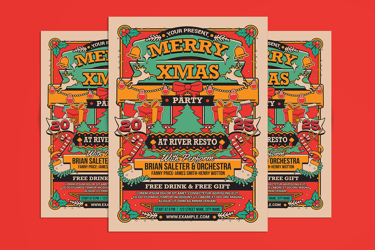 Christmas Party Celebration Flyer, a Flyer Template by Muhamad Iqbal hidayat (Photo 1 of 4)