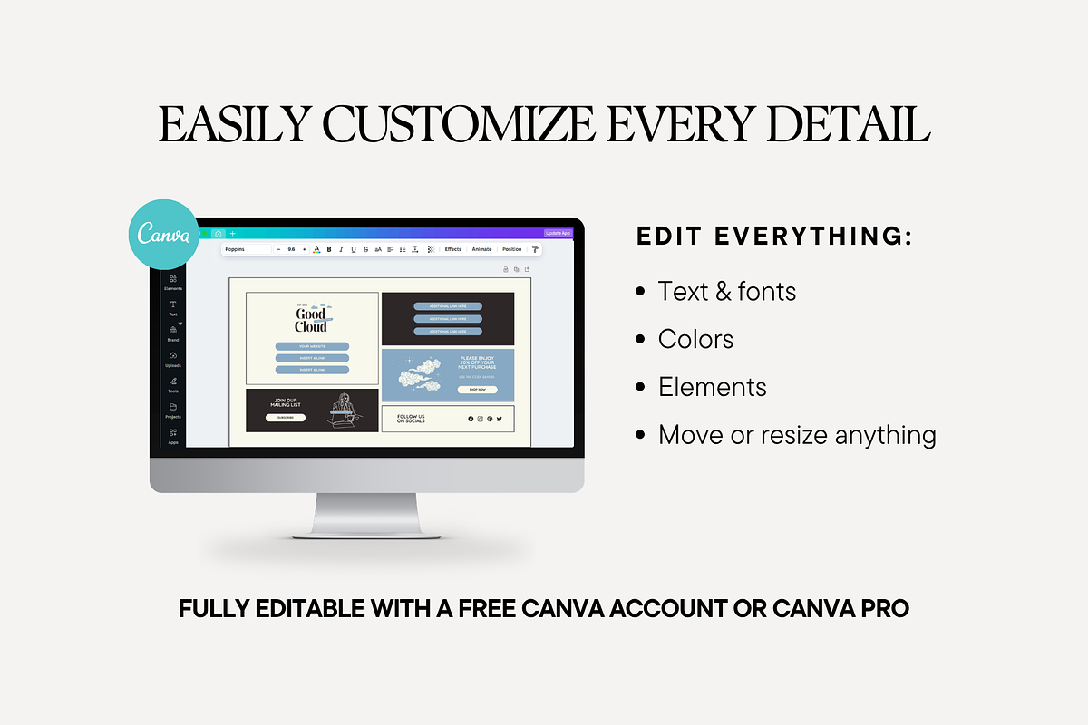 Canva Link In Bio Template, a Landing Page Template by Anna Design Studio (Photo 3 of 11)