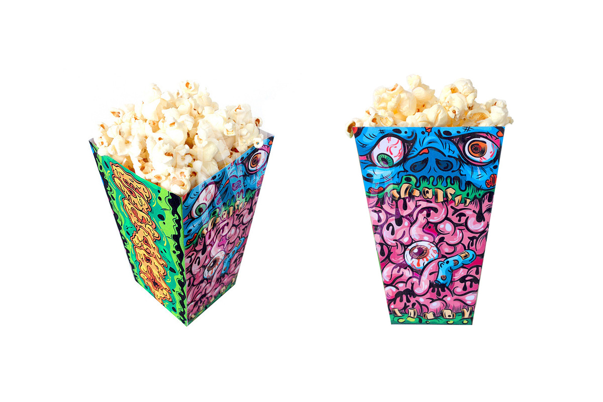Halloween Zombie Popcorn Box, a Stationery Template by MISS CHATZ (Photo 1 of 2)