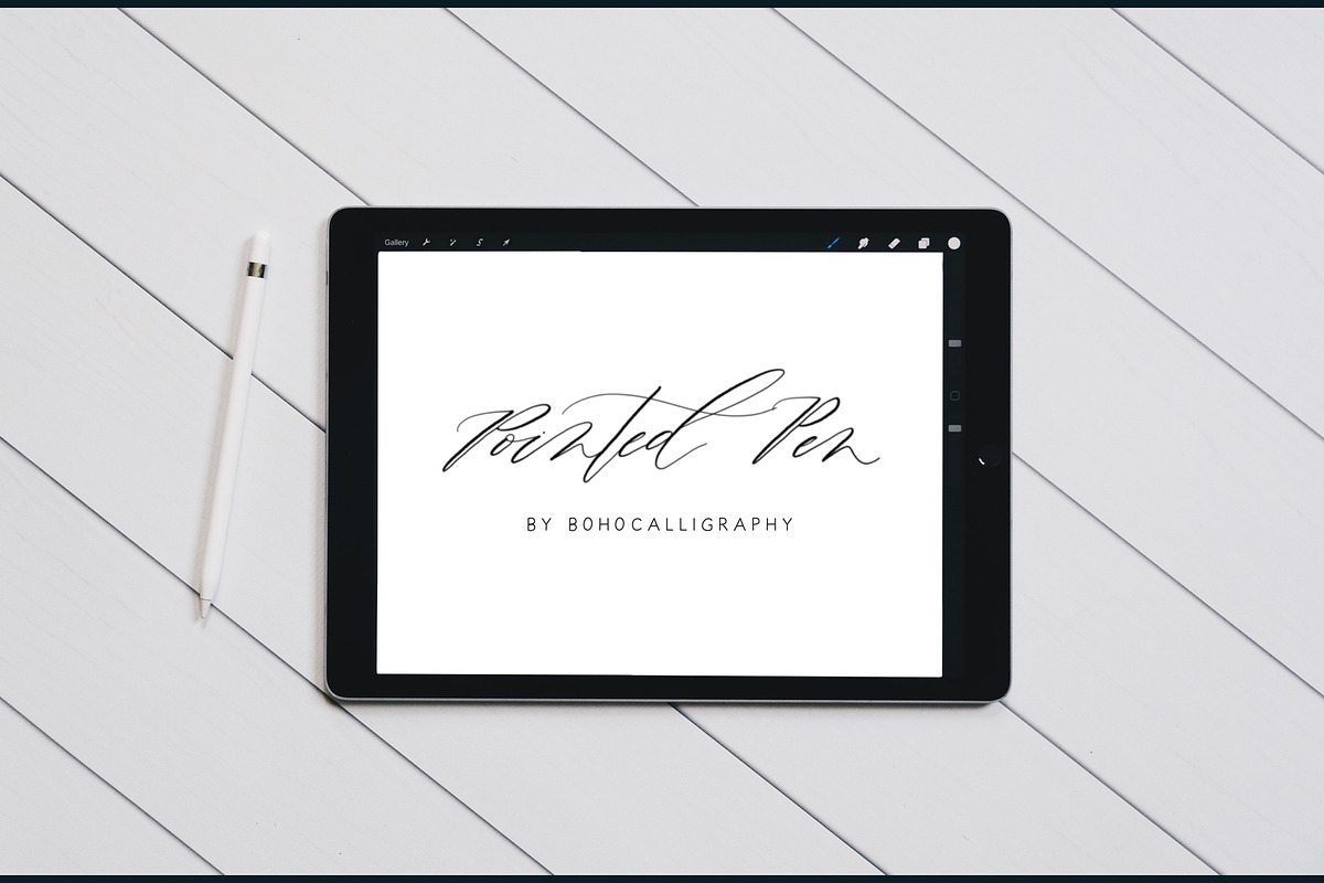 Dip Pen Procreate Calligraphy Brush, a Brush Add-On by BohoCalligraphy (Photo 1 of 5)