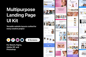 Multipurpose Landing Page UI Kit, an UI Kit Template by flr.24